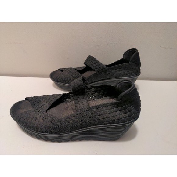 Bernie Mev Wedge Platform Sandal Black Halle Women’s Size 8.5/Size 39 - Picture 5 of 10